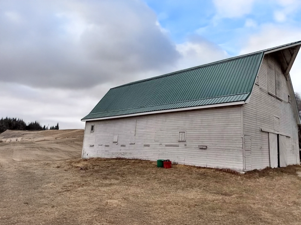 Metal roof old barn